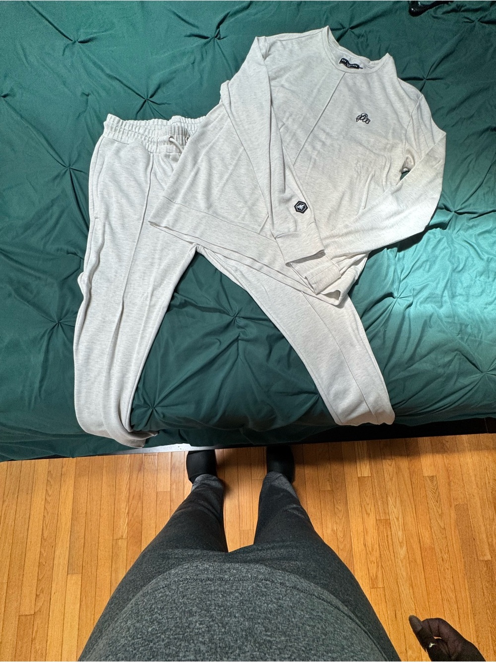 Men's Light Gray Lounge Set - Sweatshirt & Joggers
